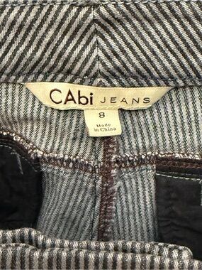 CAbi Jeans Gray & Black Striped Waistband